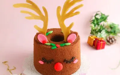 Double Choc Mint Reindeer Chiffon Cake