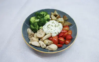 Air Fryer Chicken Salad with Yoghurt Dressing