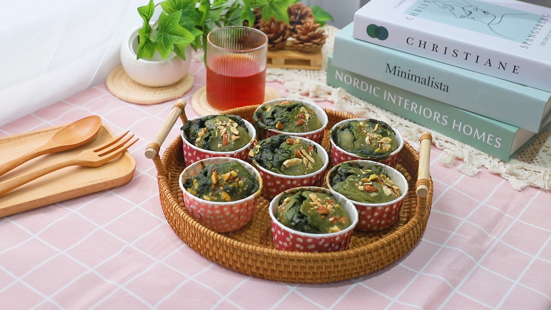 Matcha White Chocolate Muffins